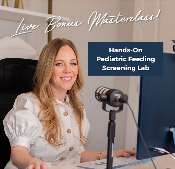 Hallie Bulkin presenting the Hands-On Pediatric Feeding Screening Lab